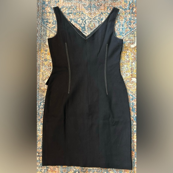 David Meister Black Rayon/Linen Dress, Size 6 - Picture 2 of 2